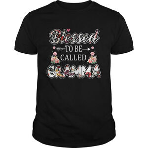 Women Mom Blessed To Be Called Gramma Flower Tshirt